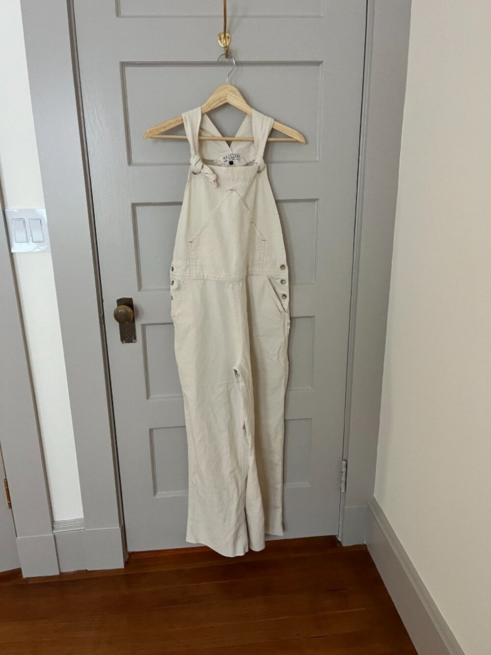 Utility Canvas Overalls in Natural